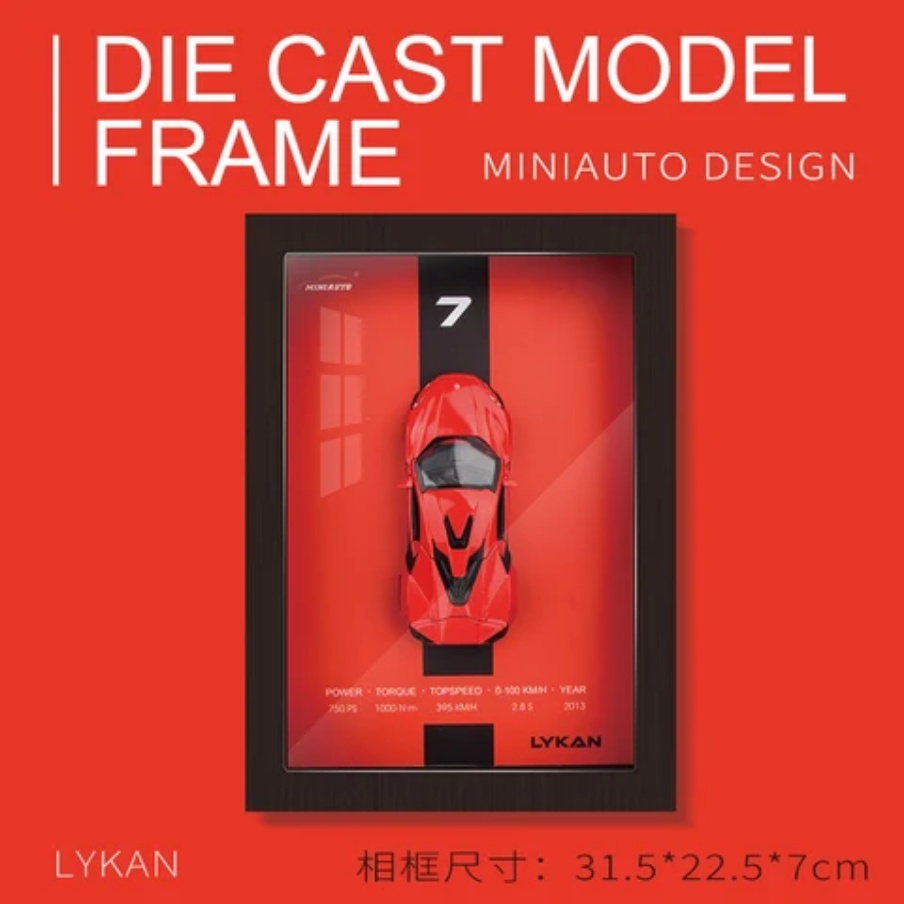 Lykan Hypersport Diecast Car with 3D Frame