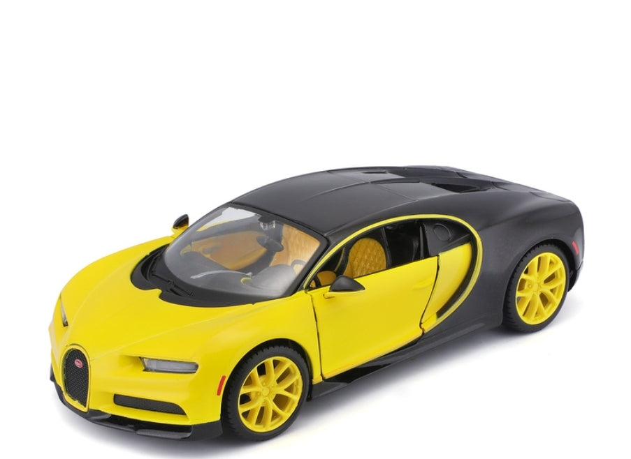 Bugatti Chiron Yellow Licensed Maisto 1:24 Diecast Scale Model