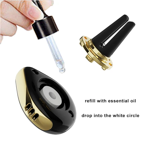 Car Water Drop Air Vent Perfume Replacement Car Liquid Fragrance Alloy Air Purifier