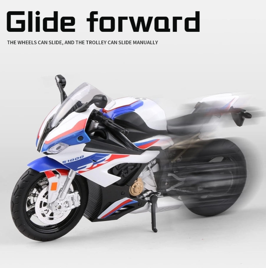 BMW S1000RR 1:12 Diecast Alloy Model Bike (Size: 17.3 x 6.3 x 9.4 cm)