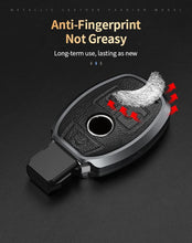 Load image into Gallery viewer, Mercedes Old Key Exclusive Aluminium Alloy Leather Keycase with Holder &amp; Rope Chain