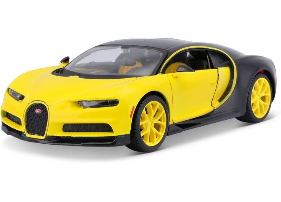 Bugatti Chiron Yellow Licensed Maisto 1:24 Diecast Scale Model