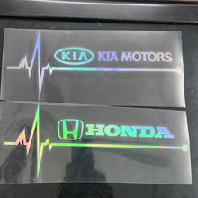 Load image into Gallery viewer, Heartbeat Brand Logo Laser Reflective Car Sticker (2 Pcs Set)