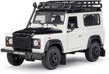 Land Rover Defender 90 With Roof Rack White Licensed Welly 1:24 Diecast Scale Model