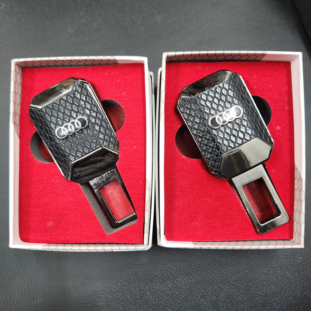 2 Pcs, Carbon Fiber Metal 2in1 Buckle & Holder With Logo