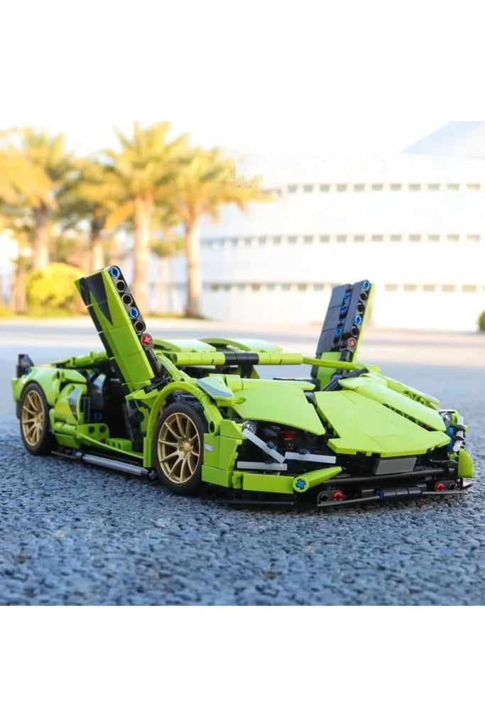 Lamborghini Green Technical Version Building Blocks Car 1258 Pcs