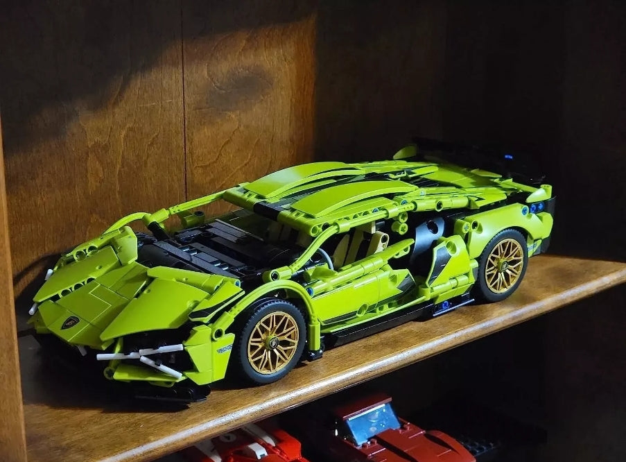 Lamborghini Sian Green Technical Version Building Blocks Car 1299 Pcs