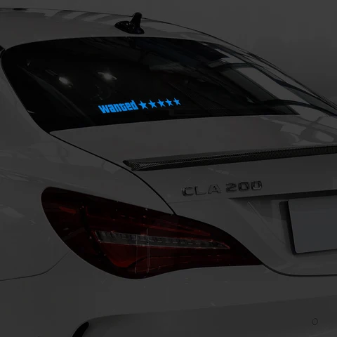 GTA Wanted Blue LED Panel Electric Sticker