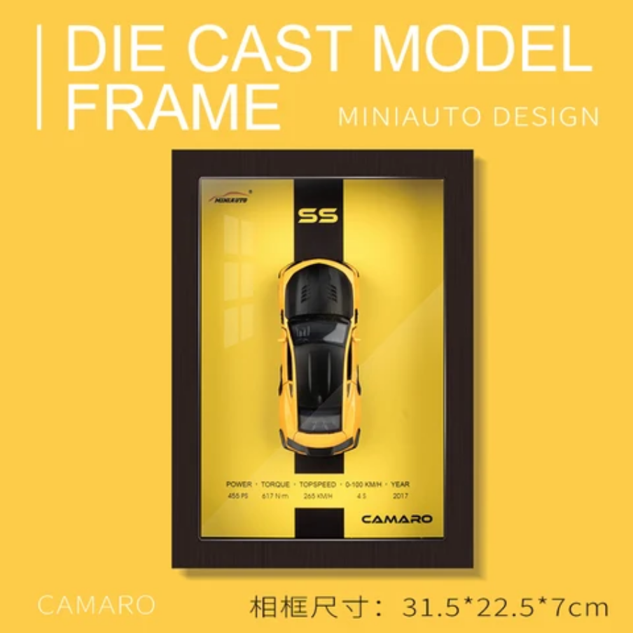 Chevrolet Camaro Diecast Car with 3D Frame