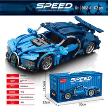 Load image into Gallery viewer, Bugatti Blue Container Version Building Blocks Car 473 Pcs