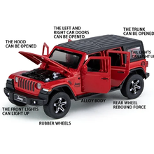 Load image into Gallery viewer, Jeep Rubicon Metal Diecast Car 1:32 (14x5 cm)