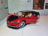 Bugatti Chiron Red Licensed Welly 1:24 Diecast Scale Model