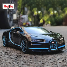 Load image into Gallery viewer, Bugatti Chiron - Black Licensed Maisto 1:24 Diecast Scale Model