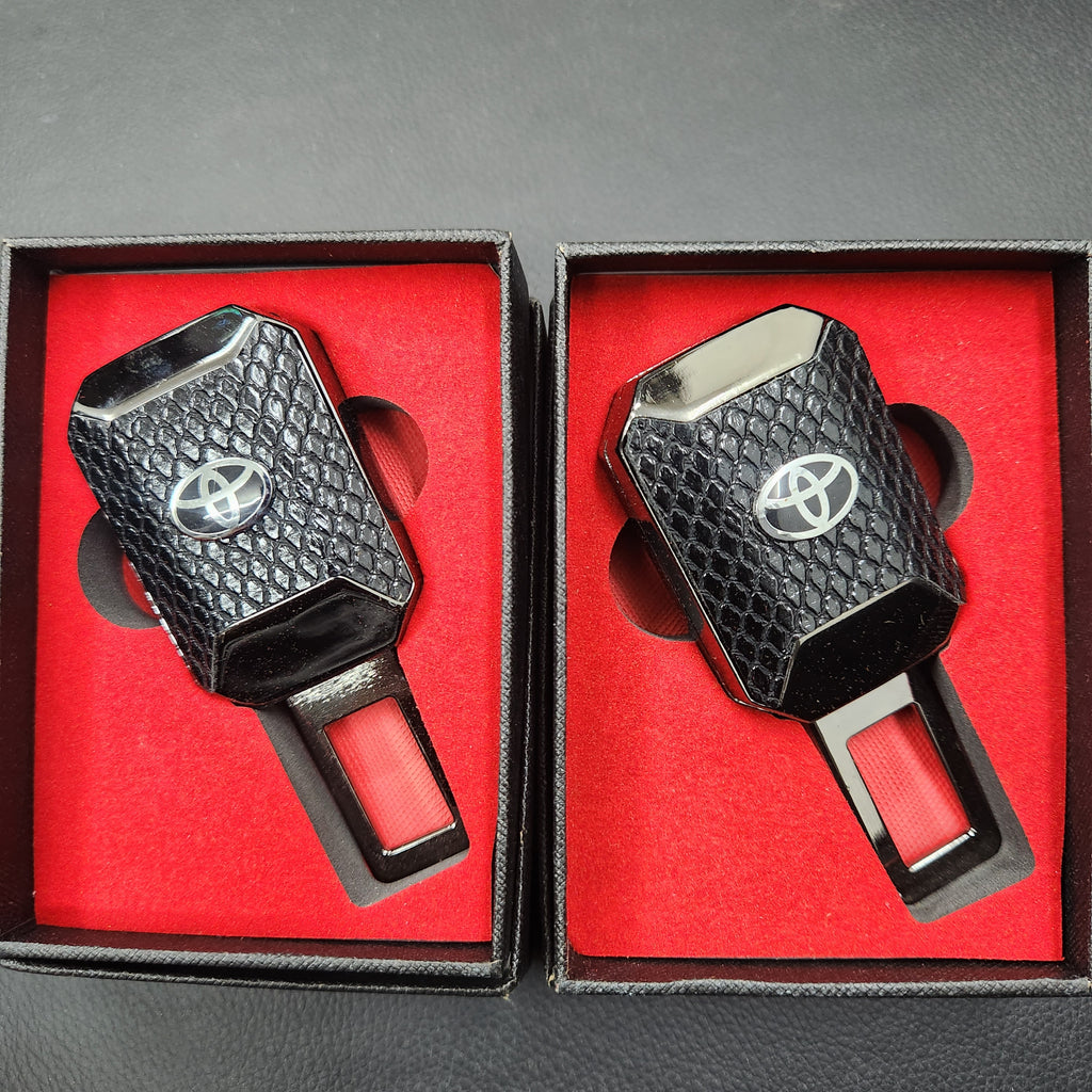 2 Pcs, Carbon Fiber Metal 2in1 Buckle & Holder With Logo