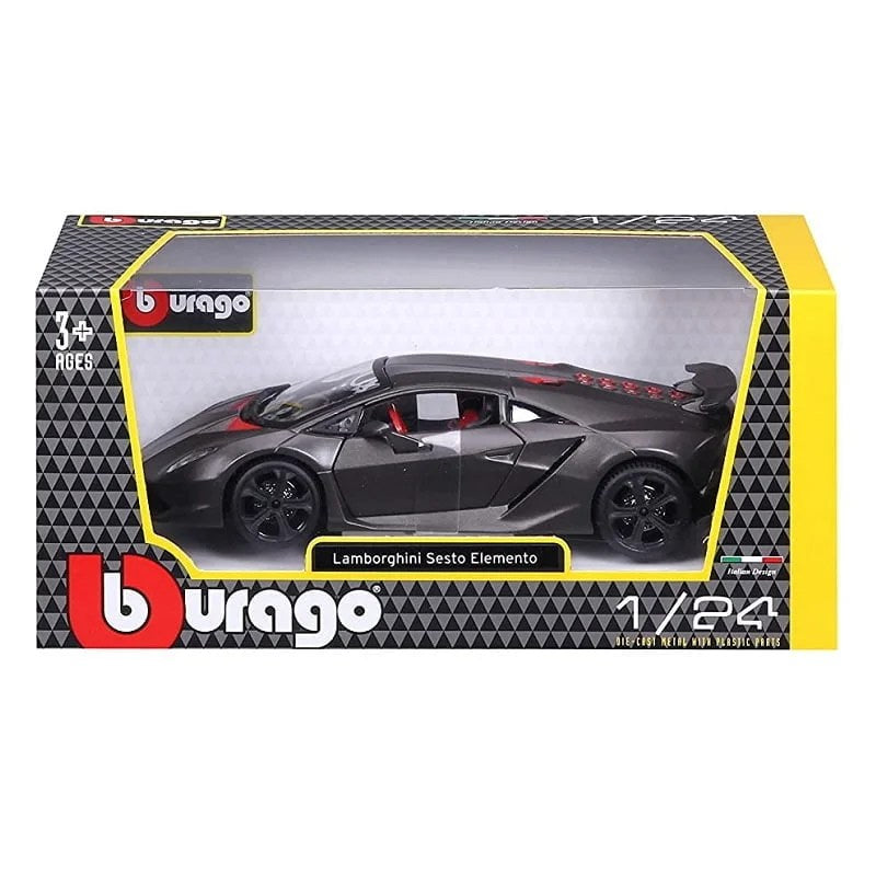 Lamborghini Sesto Elemento Black Licensed Bburago 1:24 Diecast Scale Model