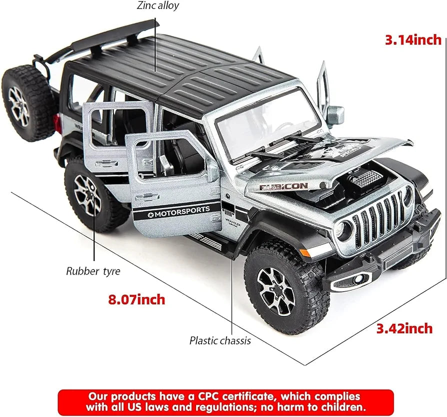 Jeep Rubicon Metal Diecast Car 1:22 (20x8 cm)
