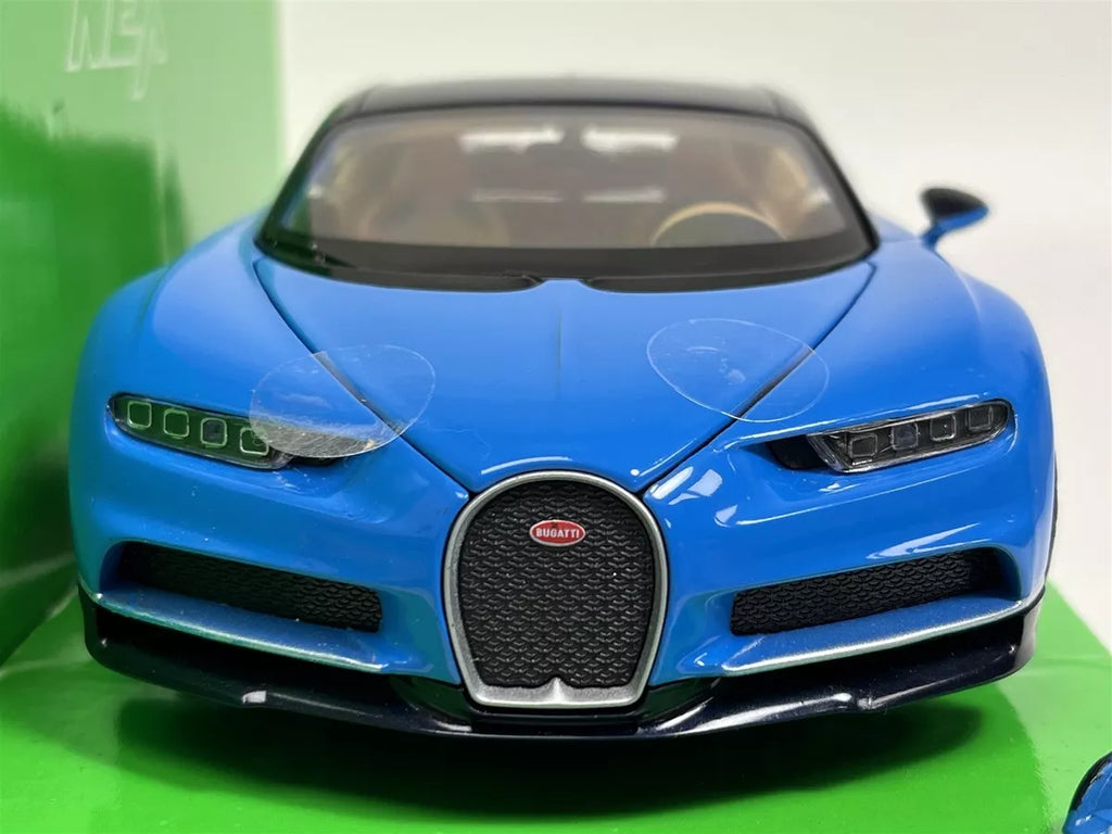 Bugatti Chiron Blue Licensed Welly 1:24 Diecast Scale Model