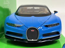 Load image into Gallery viewer, Bugatti Chiron Blue Licensed Welly 1:24 Diecast Scale Model