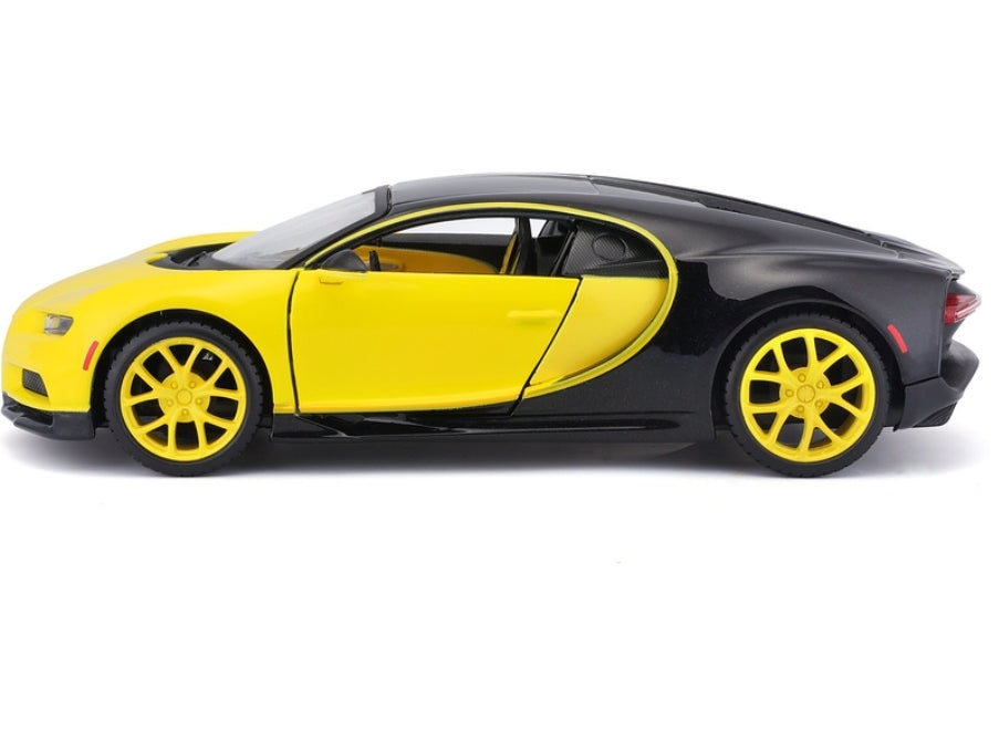 Bugatti Chiron Yellow Licensed Maisto 1:24 Diecast Scale Model