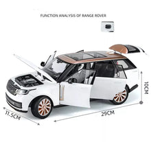 Load image into Gallery viewer, Range Rover Autobiography SV New Metal Diecast Car 1:18 (28x11 cm)