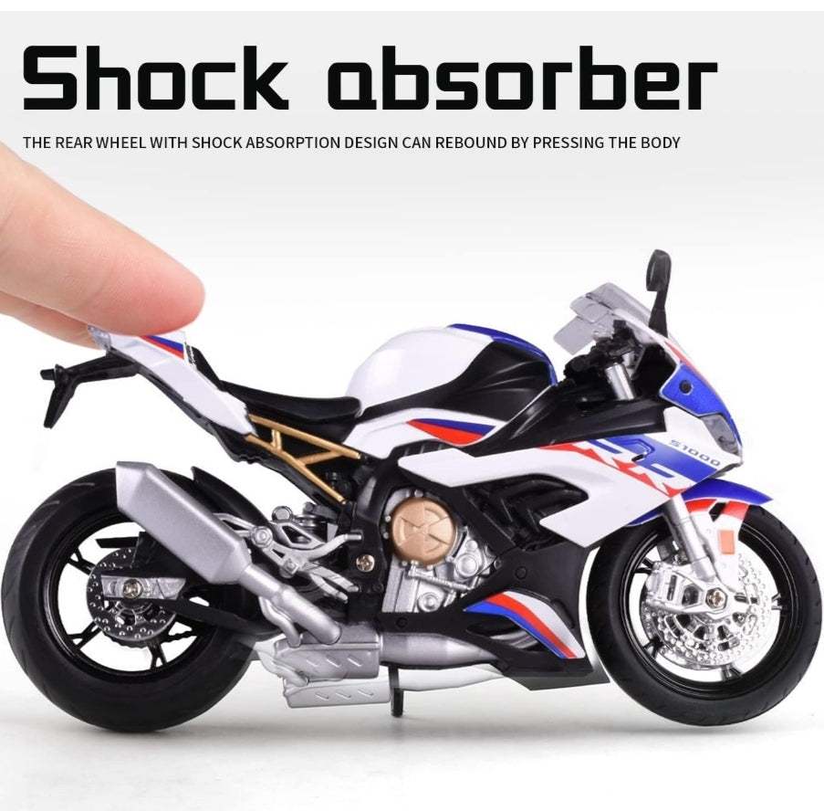 BMW S1000RR 1:12 Diecast Alloy Model Bike (Size: 17.3 x 6.3 x 9.4 cm)