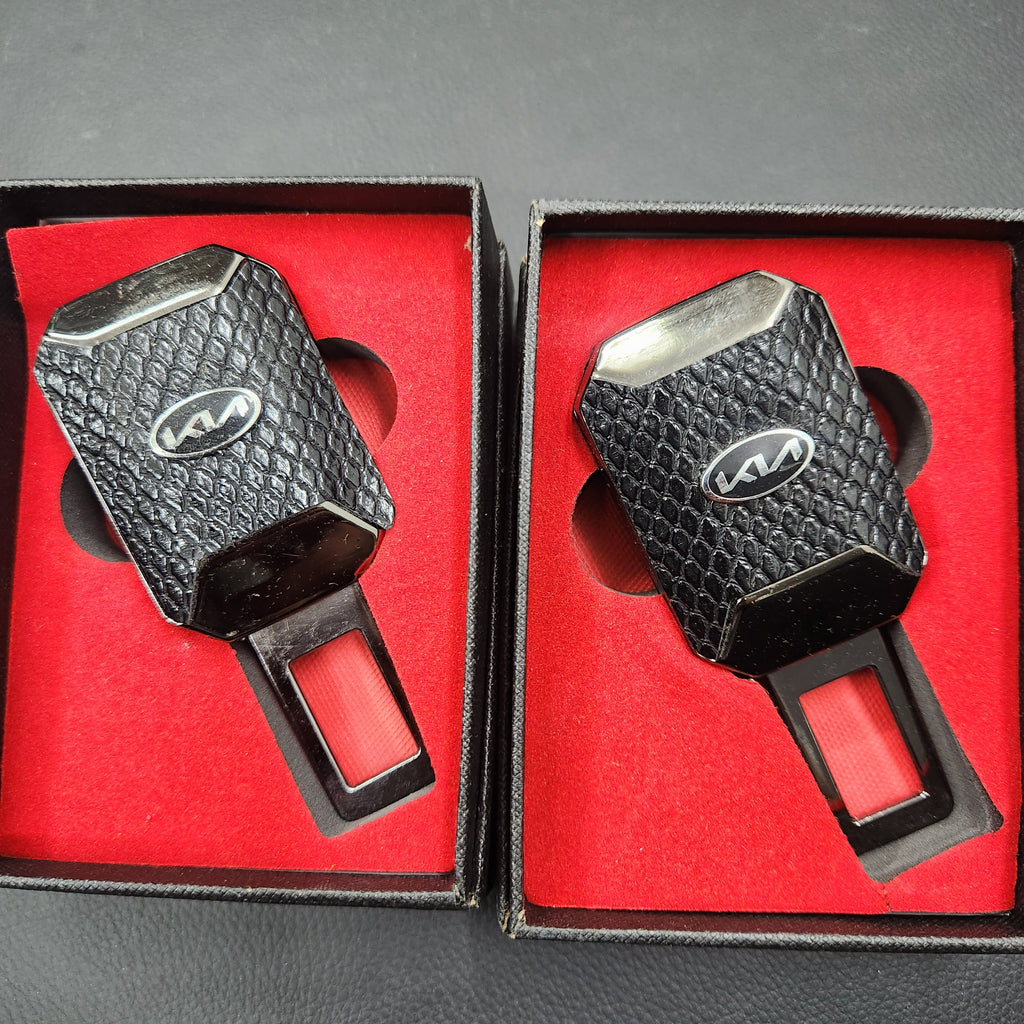 2 Pcs, Carbon Fiber Metal 2in1 Buckle & Holder With Logo