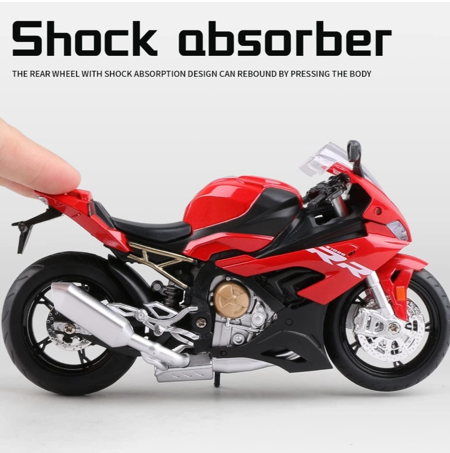 BMW S1000RR 1:12 Diecast Alloy Model Bike (Size: 17.3 x 6.3 x 9.4 cm)