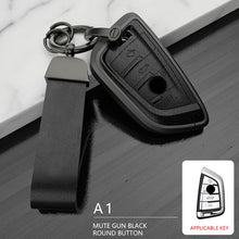 Load image into Gallery viewer, BMW New Key Exclusive Aluminium Alloy Leather 2.0 Keycase with Holder &amp; Rope Chain