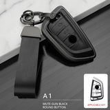 BMW New Key Exclusive Aluminium Alloy Leather 2.0 Keycase with Holder & Rope Chain