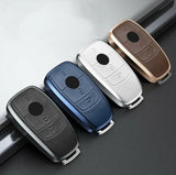 Mercedes New Key Exclusive Aluminium Alloy Leather Keycase with Holder & Rope Chain