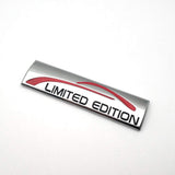 3D Limited Edition v4.0 Metal Sticker Decal Silver (9x2.3 cm)