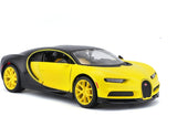 Bugatti Chiron Yellow Licensed Maisto 1:24 Diecast Scale Model