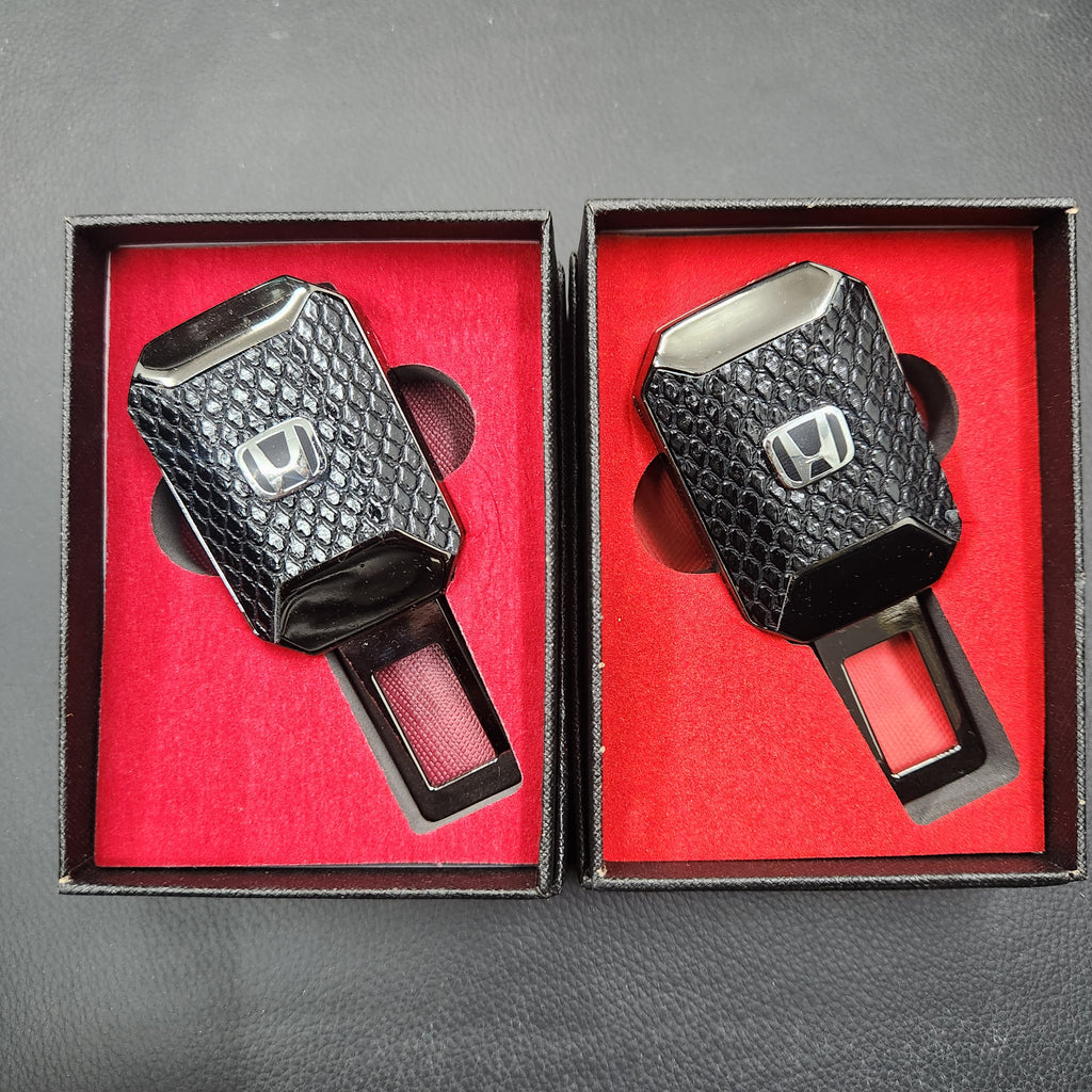 2 Pcs, Carbon Fiber Metal 2in1 Buckle & Holder With Logo