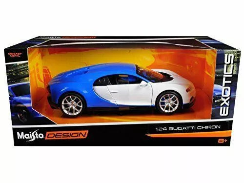 Bugatti Chiron White Licensed Maisto 1:24 Diecast Scale Model