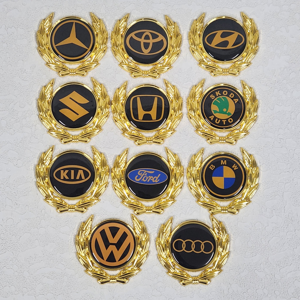 3D Owners Club v4.0 Car Metal Emblem Badge Sticker Decal (Gold) 6 x 5.5 cm