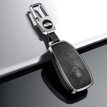 Load image into Gallery viewer, Mercedes New Key Exclusive Aluminium Alloy Leather Keycase with Holder &amp; Rope Chain