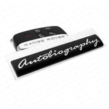 3D Autobiography Logo Metal Sticker Decal Black/White (11 x 2 cm)