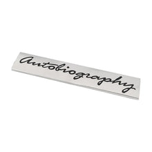 Load image into Gallery viewer, 3D Autobiography Logo Metal Sticker Decal Grey/Black (11 x 2 cm)