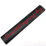 3D Autobiography Logo Metal Sticker Decal Black/Red (11 x 2 cm)