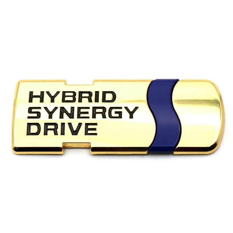 3D Hybrid v2.0 Metal Sticker Decal Gold (8×3 cm)