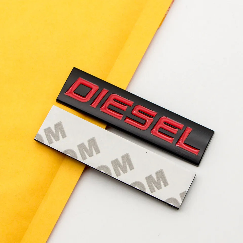 3D Diesel Metal Sticker Decal Red&Black (7.5 x 2 cm)