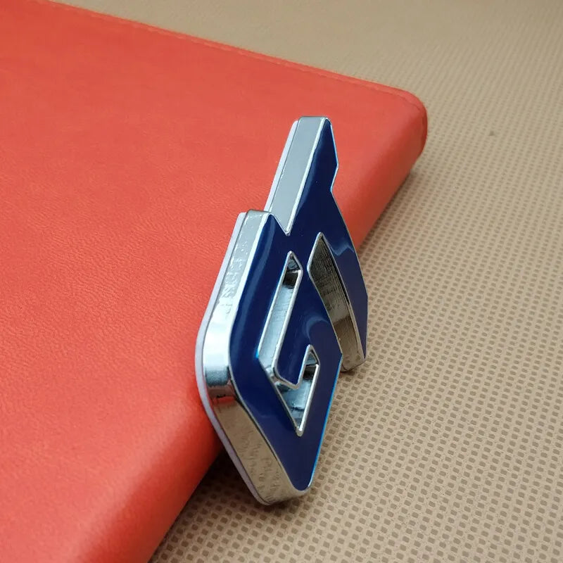 3D GT Metal Sticker Decal Blue (6x3 cm)