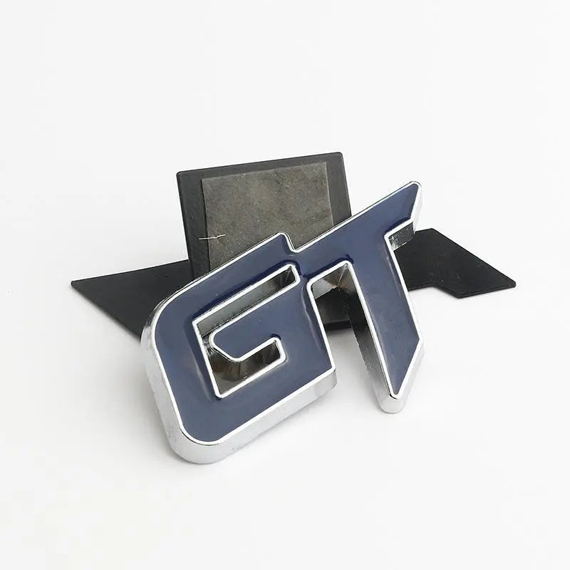 3D GT Metal Sticker Decal Blue (6x3 cm)