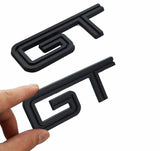 3D GT v2.0 Metal Sticker Decal Black (11x3.5 cm)