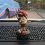 Pirate Skull Spring Tyre Bobble