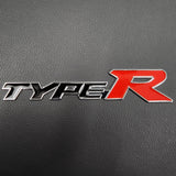 3D Type R Metal Sticker Decal Black/Red (16x4 cm)